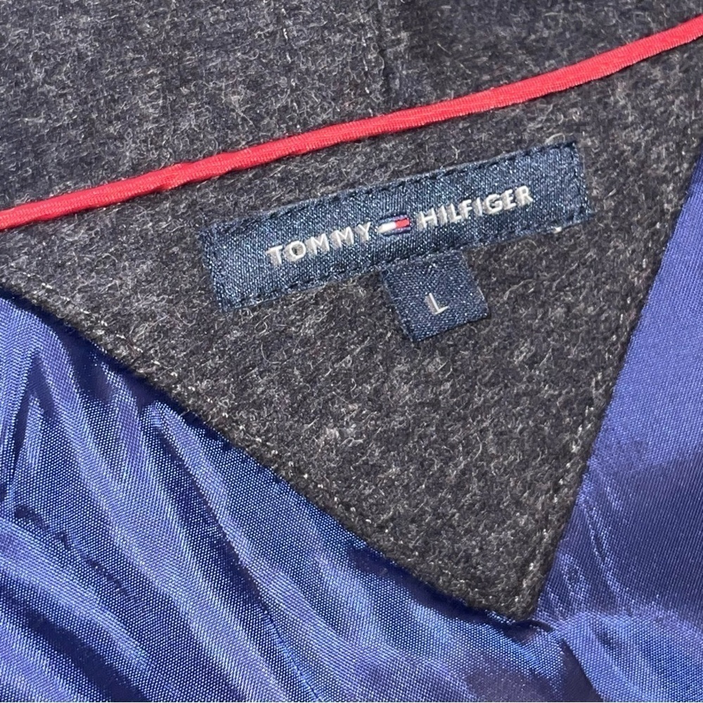 Tommy Hilfiger Wool Blend Coat Hooded Toggle Rope Closure - Picture 14 of 17